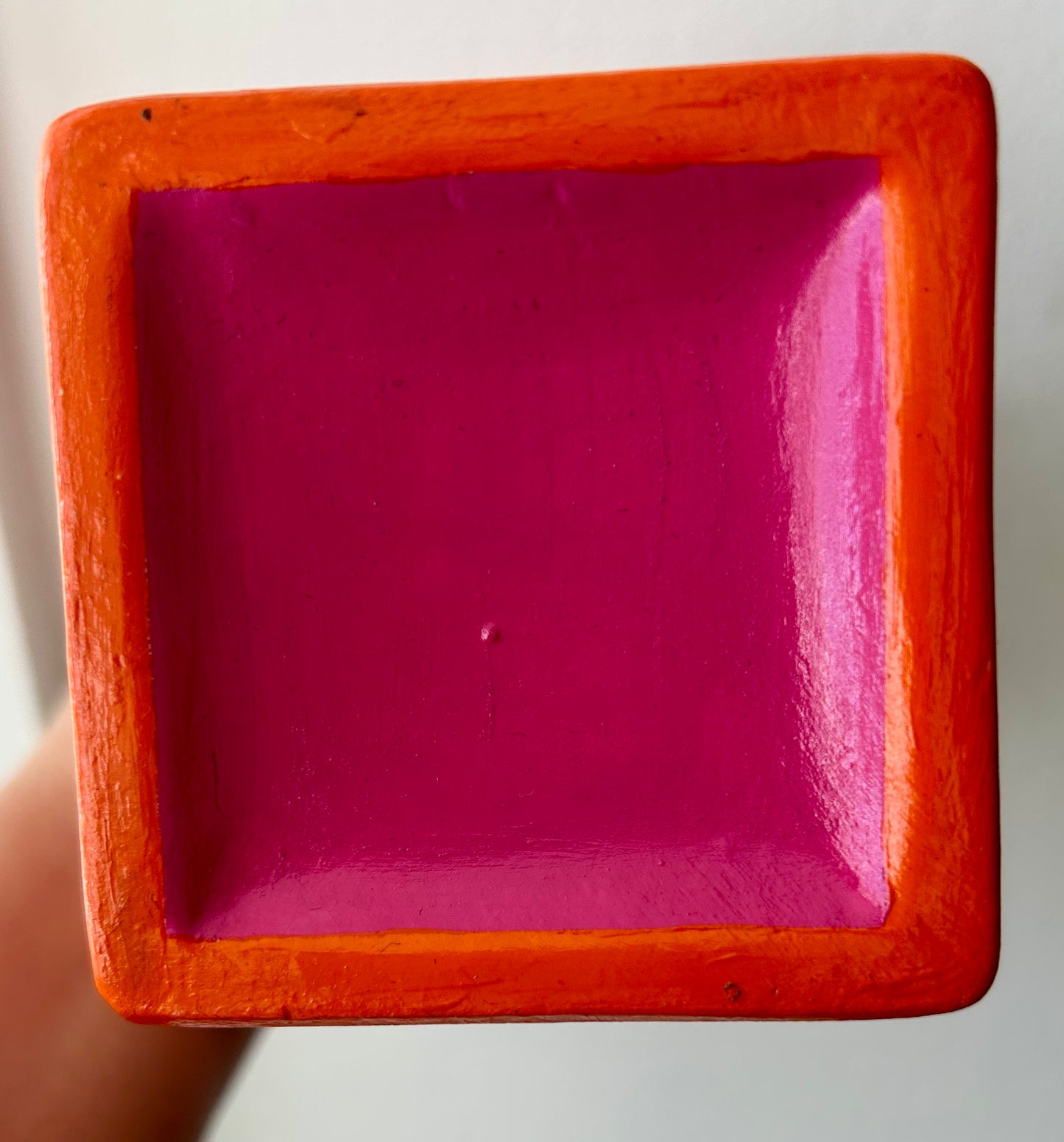 Hand Painted Vase - Pink & Orange