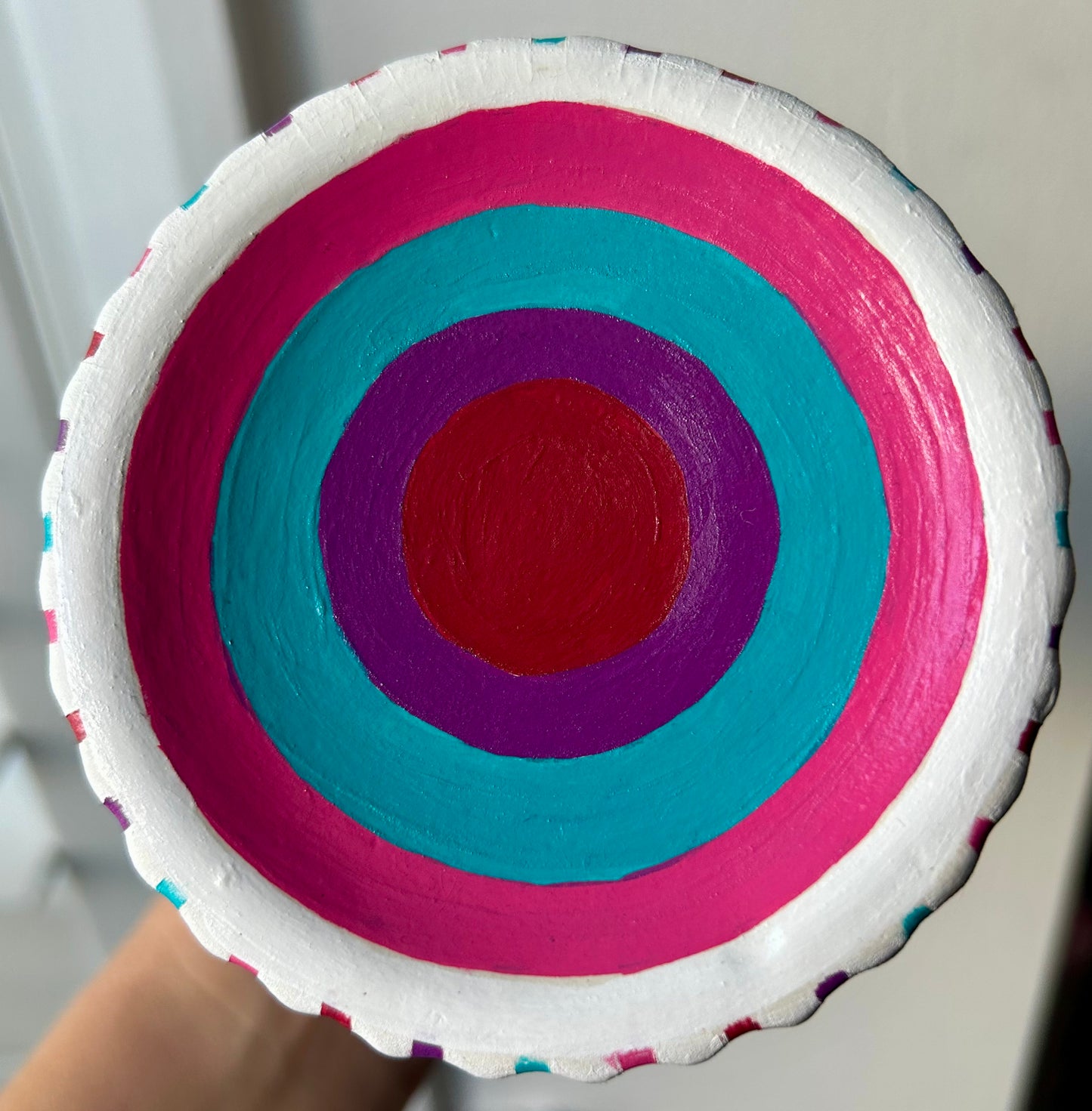 Hand Painted Striped Vase