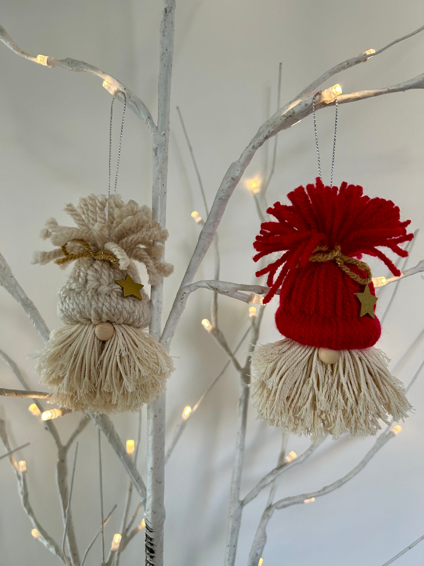 Handmade Scandinavian Gnome Christmas Decorations